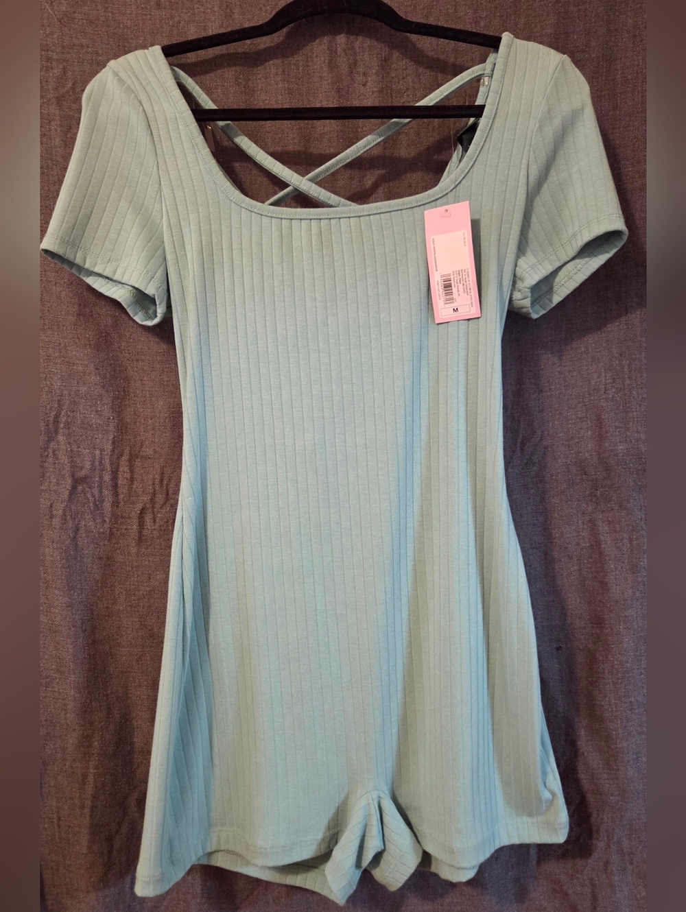 wild fable Ribbed Scoop Neck Romper in Mint Green